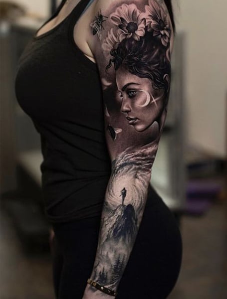 Portrait Sleeve Tattoo