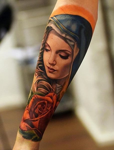 Religious Sleeve Tattoo