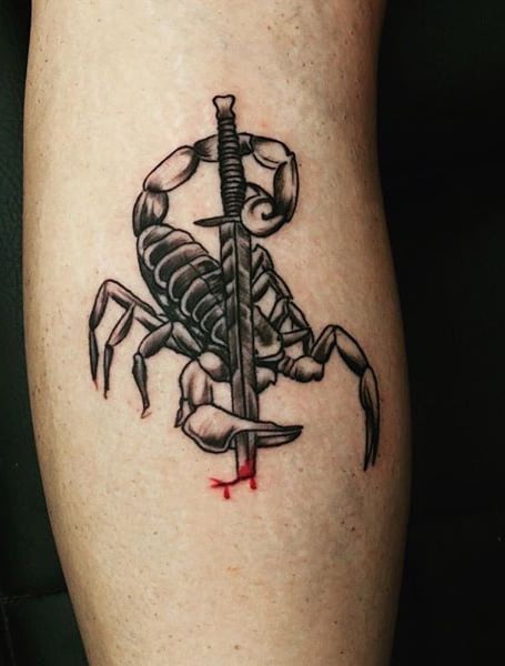 Traditional Scorpion by Alex Wolff at Irezumi Tattoo in KCMO  Scorpion  tattoo Scorpio tattoo Bug tattoo