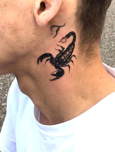 Scorpion Neck Tattoo