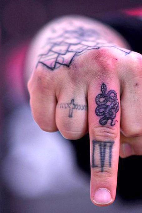 Snake Finger Tattoo