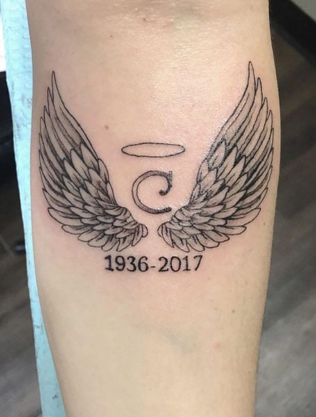 Angel Wings Halo Tattoo