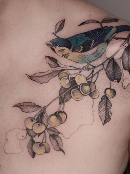 Bird Collarbone Tattoo