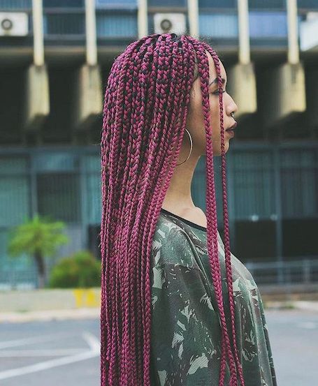 Burgundy Braids