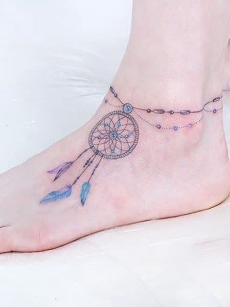 35 Dreamcatcher Ankle Tattoos Collection