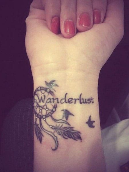 Dream Catcher Wrist Tattoo