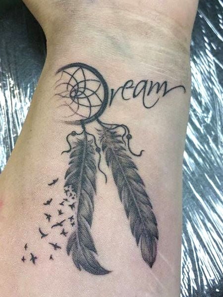 Dream Catcher Wrist Tattoo 2