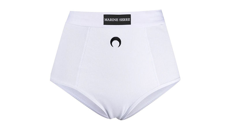 Marine Serre High Waisted Logo Print Briefs