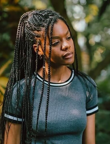 medium knotless box braids