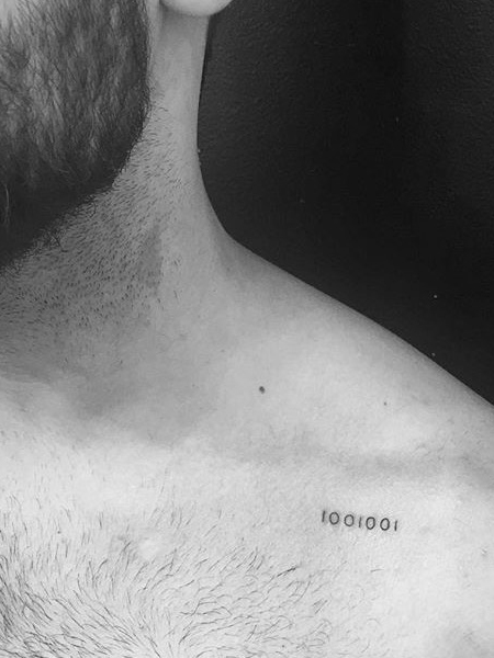 Minimalist Collarbone Tattoo