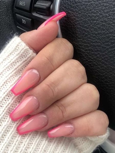 Modern French Pink Manicure