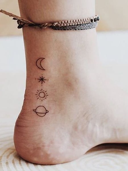 Tattoo of Moons, Astronomy, Ankle