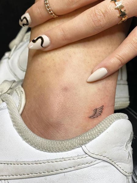 Black Lotus flower tattoo on the ankle  Tattoogridnet