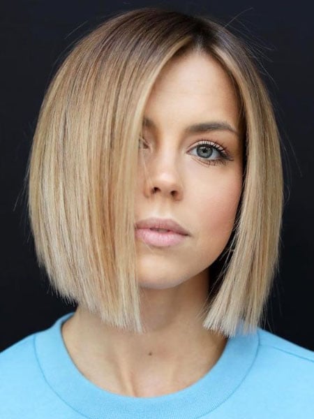 Straight Side Part Bob