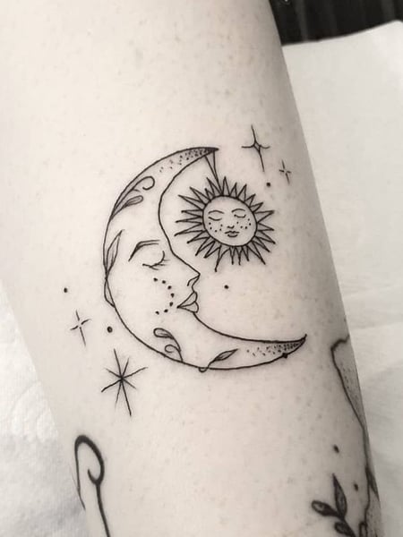 Sun Moon And Stars Tattoo