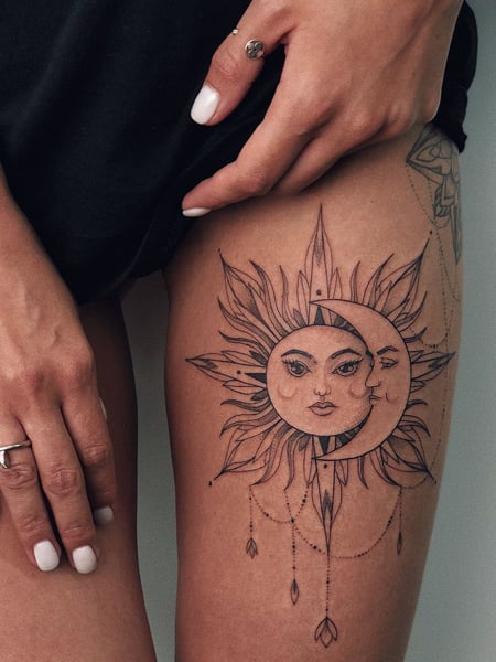 Sun And Moon Tattoo