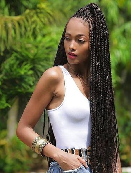 Waist Length Knotless Braids