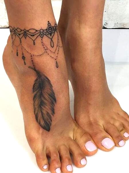 Wrap Around Ankle Tattoo