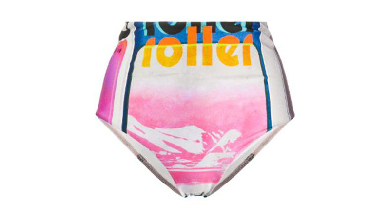 Zimmermann Printed High Waist Briefs