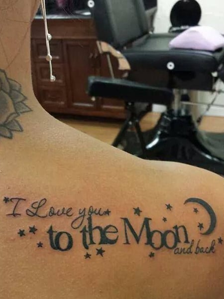 Love You To The Moon And Back Tattoo