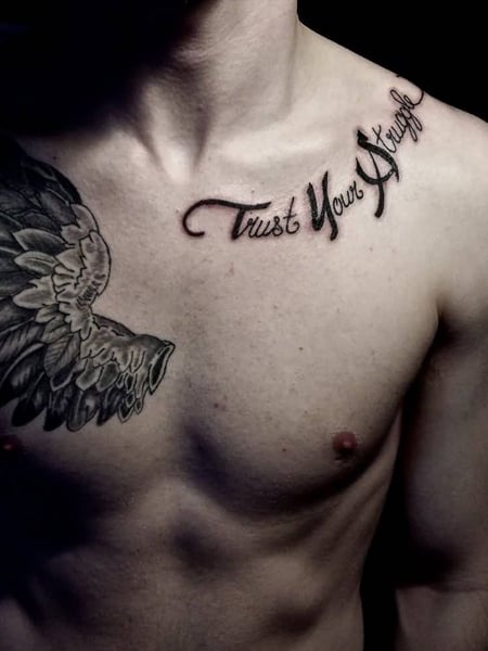 Quote Collarbone Tattoo