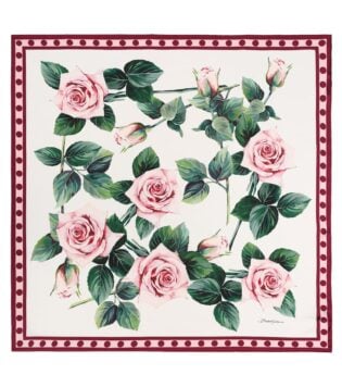 Dolce & Gabbana Floral Silk Scarf