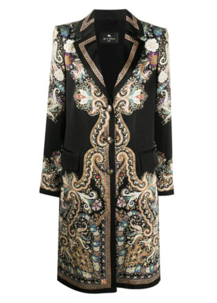 Etro Satin Paisley Print Coat