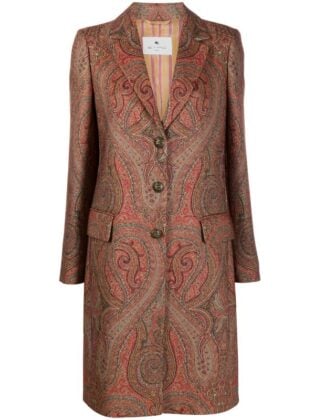 Etro Paisley Single Breasted Coat