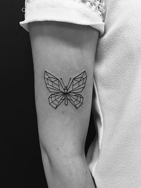 Geometric Butterfly Tattoo