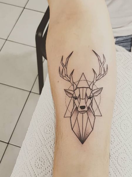 Geometric Deer Tattoo1