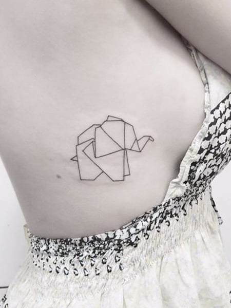 Geometric Elephant Tattoo