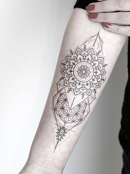 Geometric Mandala Tattoo For Women