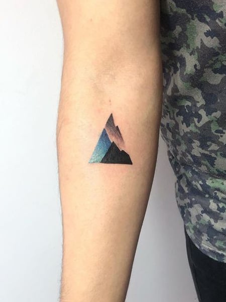 Geometric Mountain Tattoo