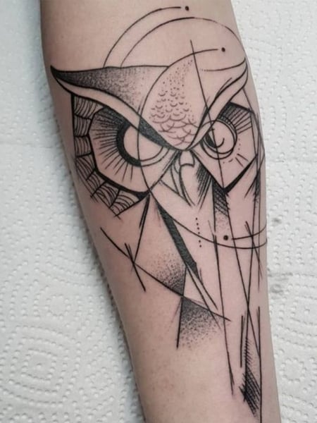 Geometric Owl Tattoo1
