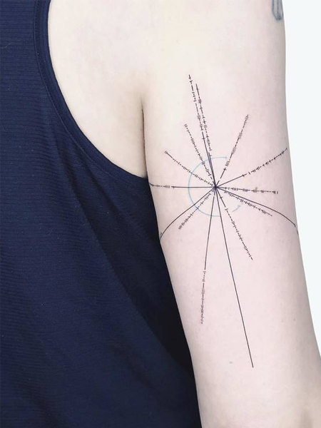 Geometric Sun Tattoo