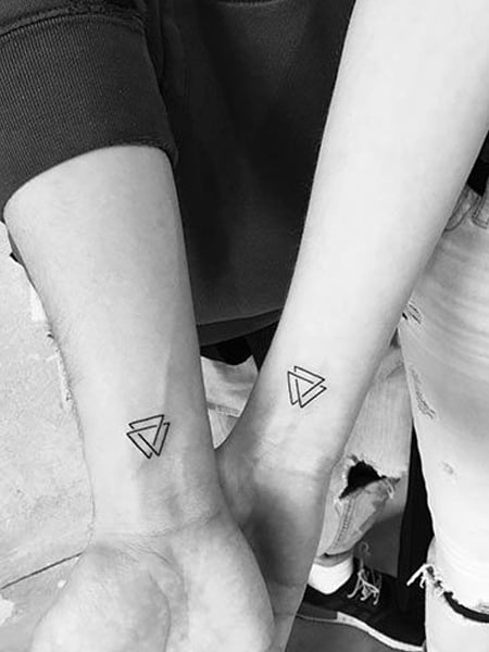 Geometric Triangle Tattoo