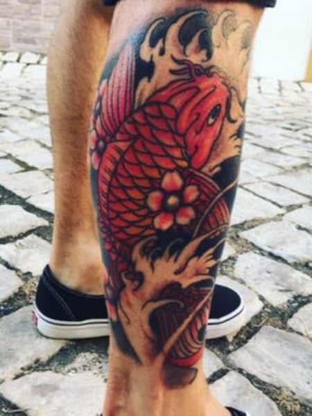 Update more than 74 koi fish tattoo leg super hot - vova.edu.vn