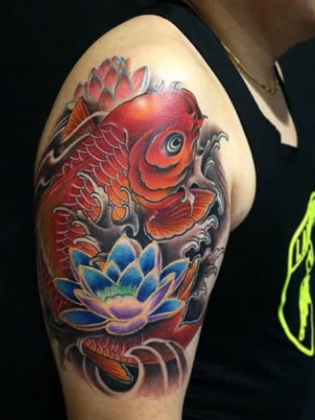 Men 6hrs Koi Fish Tattoos 25000