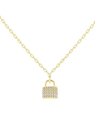 Lock Link Pendant Necklace