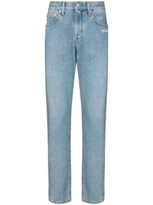 Logo Print Slim Leg Jeans