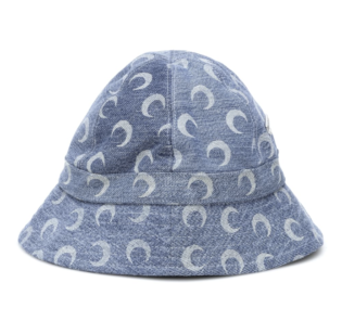 Marine Serre Printed Recycled Cotton Denim Bucket Hat