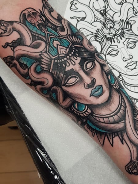 Medusa Forearm Tattoo