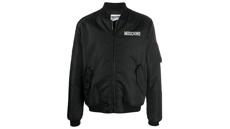 Moschino Black Micro Teddy Bear Bomber Jacket