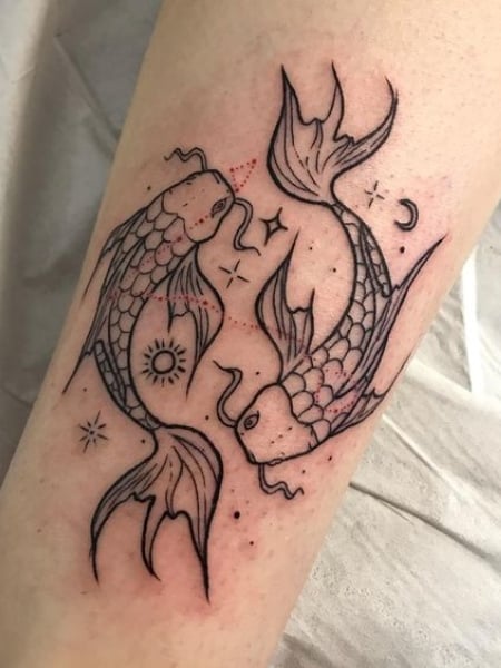 Pisces Koi Fish Tattoo