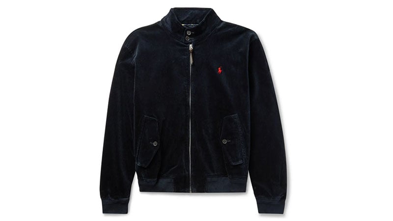 Polo Ralph Lauren Logo Embroidered Cotton Blench Corduroy Harrington Jacket