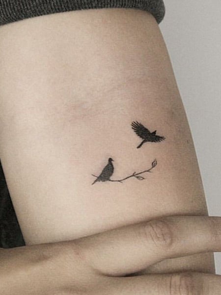 Three Flying Birds Tattoo Design Idea