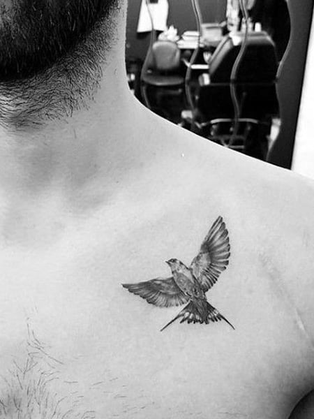 Share more than 68 bird chest tattoos for men