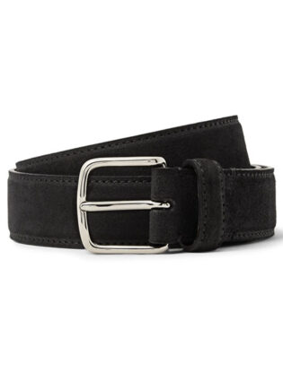 The Row3cm Black Suede Belt
