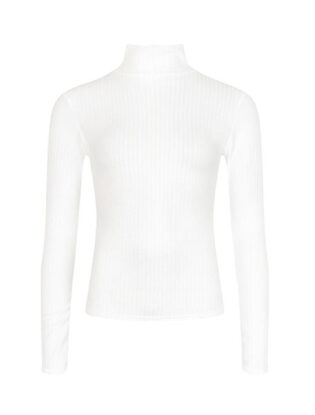 Turtle Neck Knitted Rib Top