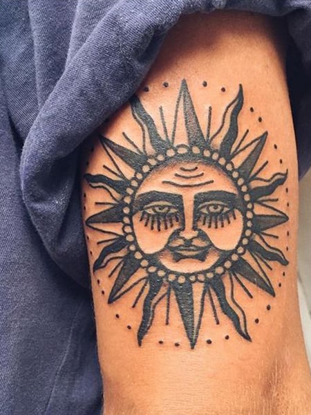 Traditional Sun Tattoo